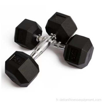 10kg Caoutchouc Hex Tight Dumbbell Installations